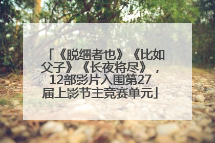 《脱缰者也》《比如父子》《长夜将尽》，12部影片入围第27届上影节主竞赛单元