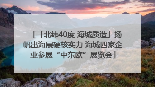 「北纬40度 海城质造」扬帆出海展硬核实力 海城四家企业参展“中东欧”展览会