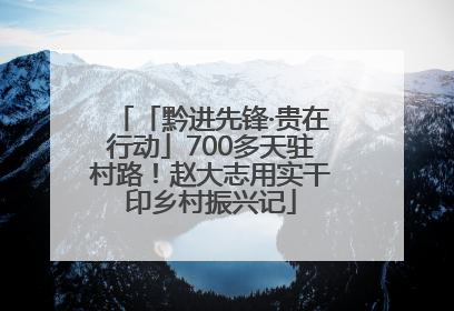 「黔进先锋·贵在行动」700多天驻村路！赵大志用实干印乡村振兴记