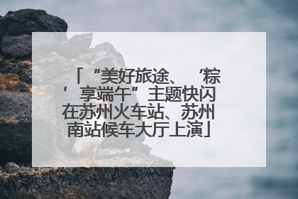 “美好旅途、‘粽’享端午”主题快闪在苏州火车站、苏州南站候车大厅上演