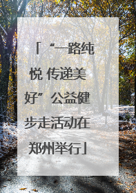“一路纯悦 传递美好”公益健步走活动在郑州举行