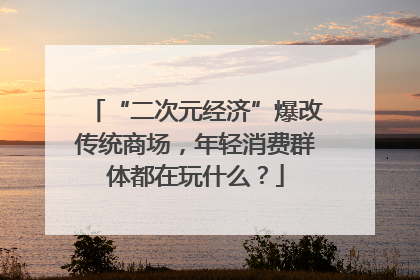 “二次元经济”爆改传统商场，年轻消费群体都在玩什么？