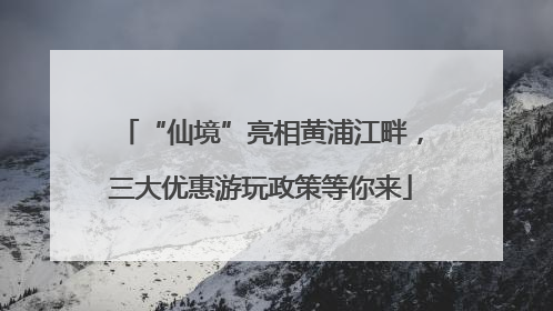 “仙境”亮相黄浦江畔，三大优惠游玩政策等你来