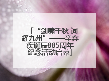 “剑啸千秋 词耀九州”——辛弃疾诞辰885周年纪念活动启幕