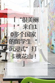 “很美丽！”来自10多个国家的留学生“沉浸式”打卡桃花山！