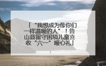 “我想成为像你们一样温暖的人”！鲁山县留守困境儿童喜收“六一”暖心礼