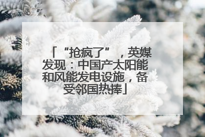 “抢疯了”，英媒发现：中国产太阳能和风能发电设施，备受邻国热捧