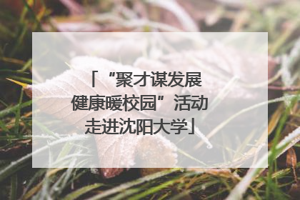 “聚才谋发展 健康暖校园”活动走进沈阳大学