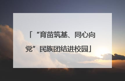 “育苗筑基、同心向党”民族团结进校园