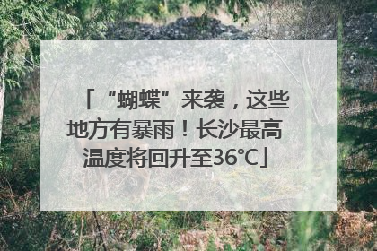 “蝴蝶”来袭，这些地方有暴雨！长沙最高温度将回升至36℃