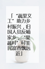 “蔬果义工”助力乡村振兴，归国人员反哺家乡，“果蔬村”村美民富香飘远近