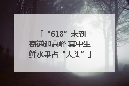 “618”未到 寄递迎高峰 其中生鲜水果占“大头”