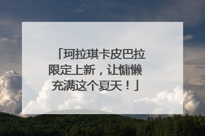 珂拉琪卡皮巴拉限定上新，让慵懒充满这个夏天！