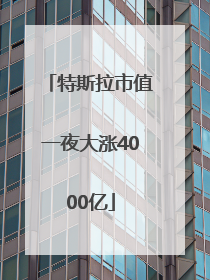 特斯拉市值一夜大涨4000亿