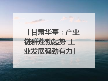 甘肃华亭：产业链群蓬勃起势 工业发展强劲有力