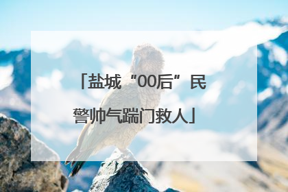 盐城“00后”民警帅气踹门救人