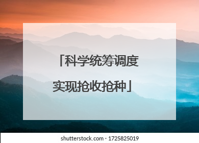 科学统筹调度实现抢收抢种