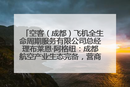 空客（成都）飞机全生命周期服务有限公司总经理布莱恩·阿格纽：成都航空产业生态完备，营商环境优势显著