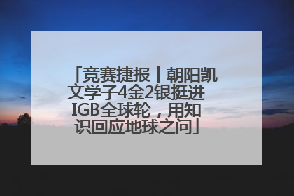 竞赛捷报丨朝阳凯文学子4金2银挺进IGB全球轮，用知识回应地球之问