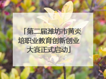 第二届潍坊市黄炎培职业教育创新创业大赛正式启动