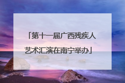 第十一届广西残疾人艺术汇演在南宁举办