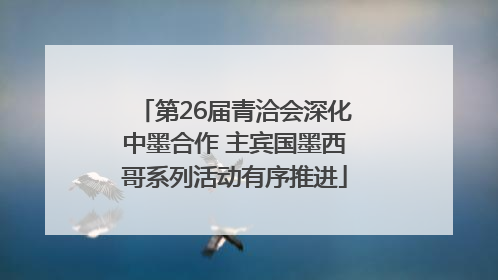 第26届青洽会深化中墨合作 主宾国墨西哥系列活动有序推进