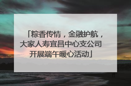 粽香传情，金融护航，大家人寿宜昌中心支公司开展端午暖心活动