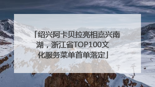 绍兴阿卡贝拉亮相嘉兴南湖，浙江省TOP100文化服务菜单首单落定