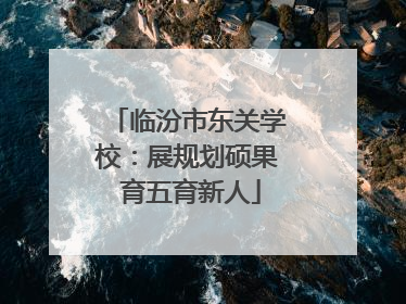 临汾市东关学校：展规划硕果 育五育新人