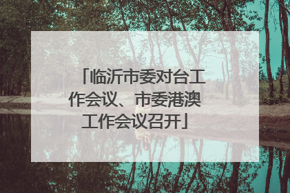 临沂市委对台工作会议、市委港澳工作会议召开