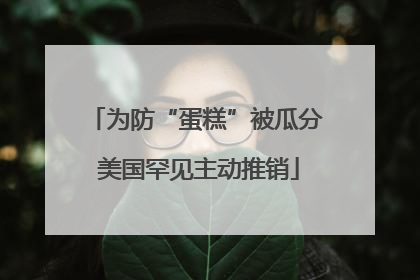 为防“蛋糕”被瓜分 美国罕见主动推销