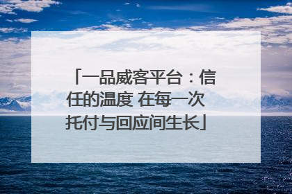 一品威客平台：信任的温度 在每一次托付与回应间生长