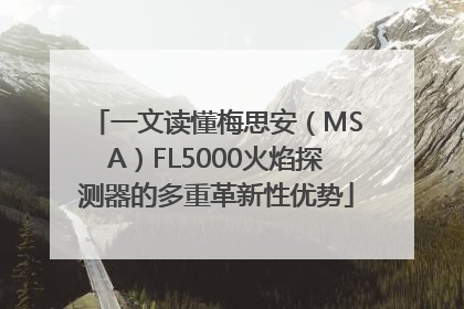 一文读懂梅思安（MSA）FL5000火焰探测器的多重革新性优势