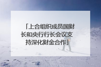 上合组织成员国财长和央行行长会议支持深化财金合作