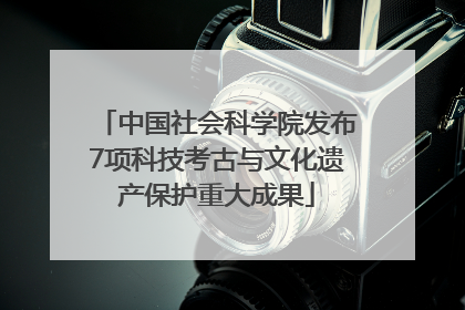 中国社会科学院发布7项科技考古与文化遗产保护重大成果
