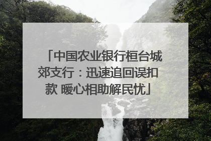中国农业银行桓台城郊支行：迅速追回误扣款 暖心相助解民忧