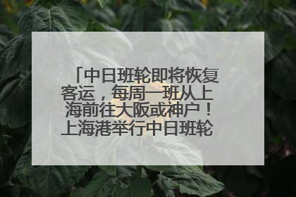 中日班轮即将恢复客运，每周一班从上海前往大阪或神户！上海港举行中日班轮船港联动应急演练