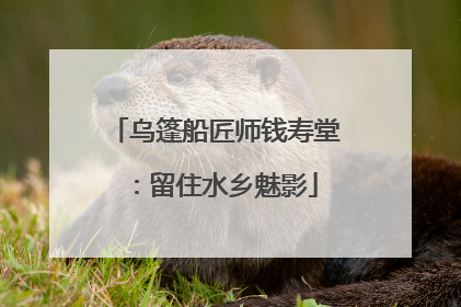 乌篷船匠师钱寿堂：留住水乡魅影