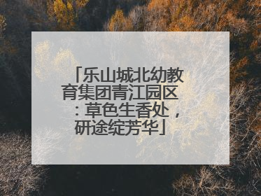 乐山城北幼教育集团青江园区：草色生香处，研途绽芳华
