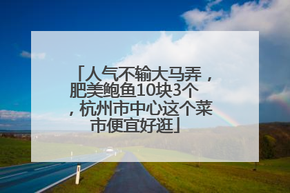人气不输大马弄，肥美鲍鱼10块3个，杭州市中心这个菜市便宜好逛