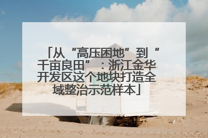 从“高压困地”到“千亩良田”：浙江金华开发区这个地块打造全域整治示范样本