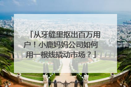 从牙缝里抠出百万用户！小鹿妈妈公司如何用一根线撬动市场？