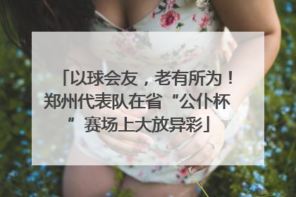 以球会友，老有所为！郑州代表队在省“公仆杯”赛场上大放异彩