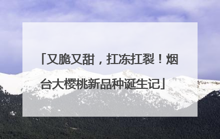 又脆又甜，扛冻扛裂！烟台大樱桃新品种诞生记