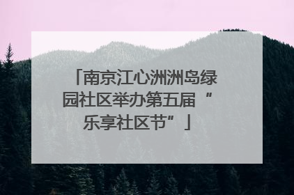 南京江心洲洲岛绿园社区举办第五届“乐享社区节”