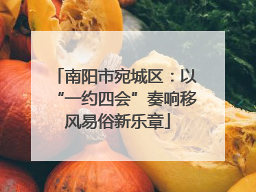 南阳市宛城区：以“一约四会”奏响移风易俗新乐章