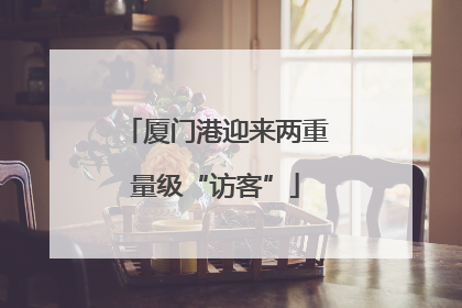 厦门港迎来两重量级“访客”