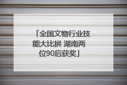 全国文物行业技能大比拼 湖南两位90后获奖