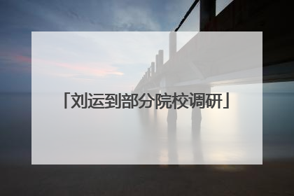 刘运到部分院校调研