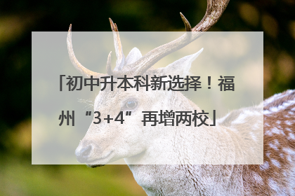初中升本科新选择！福州“3+4”再增两校